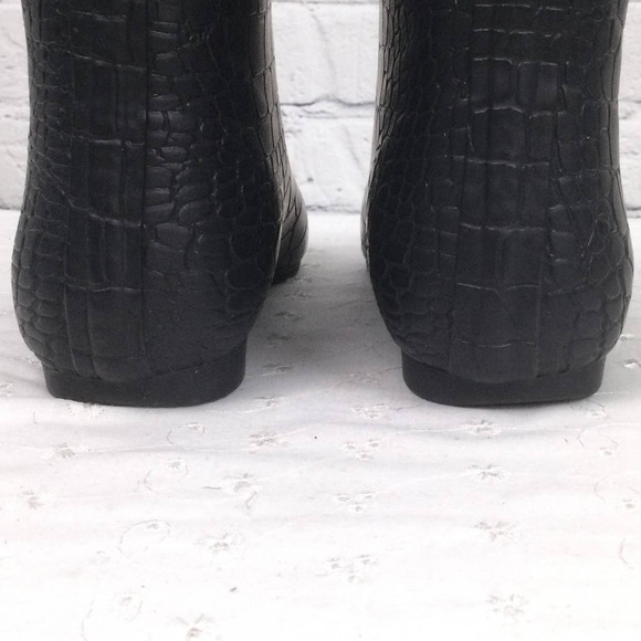 Carlo Pazolini Women's Round Toe Lined Rubber Pull On Ankle Rain Boot Black 8 - Picture 7 of 13